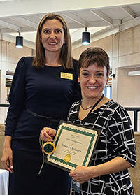 Image of Mandy Shannon, Associate University Librarian; Ximena Chrisagis, Nursing, Chemistry, & Modern Languages Librarian