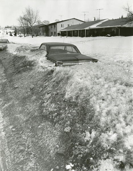 A car in a snow bank