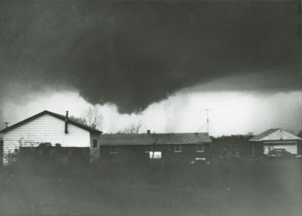 Xenia tornado on April 3, 1974.