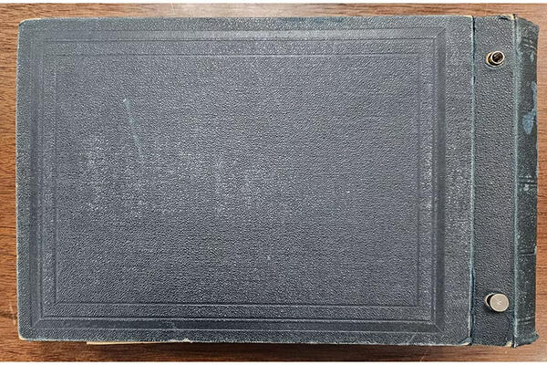 Back of Callizo Album before conservation treatment