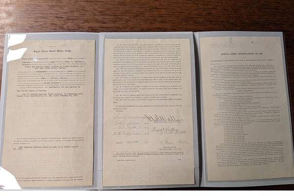 Signal Corps contract after conservation treatment