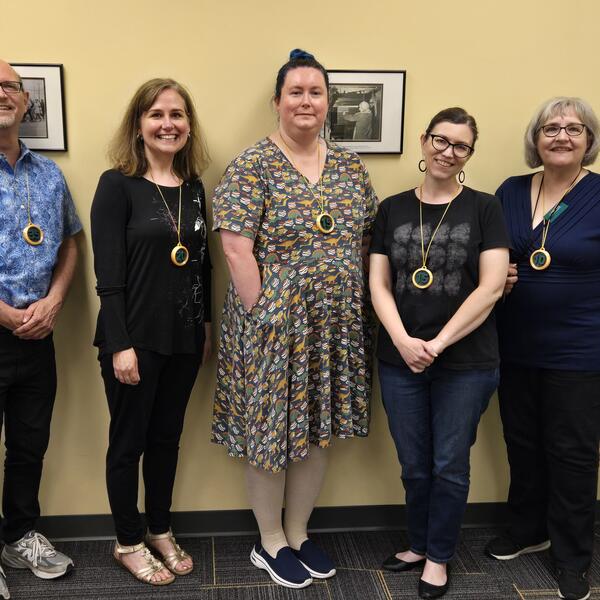 Photo of library staff who received Years of Service awards in 2024