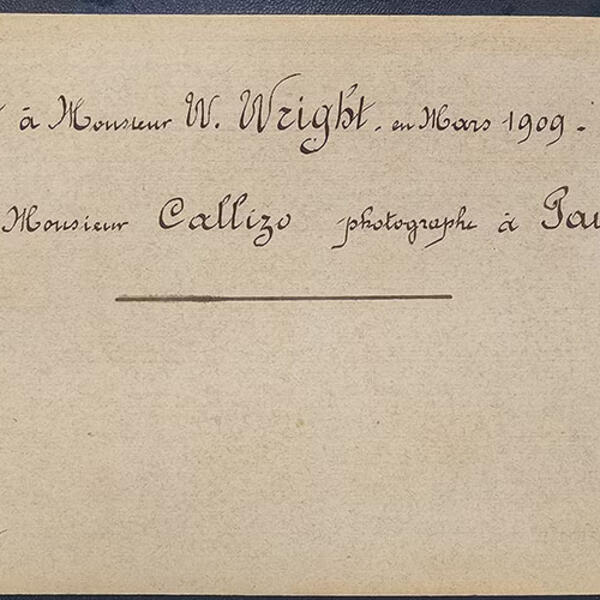 Callizo album open inside cover before conservation treatment
