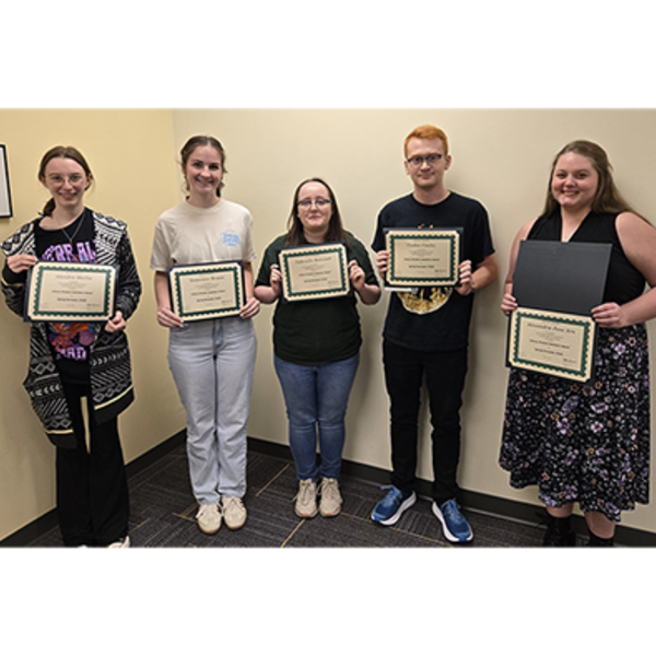 Library student assistant award recipients for Spring 2026