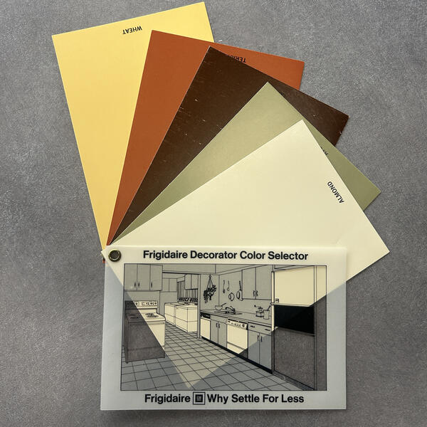 An archival item that resembles a paint color fan deck.