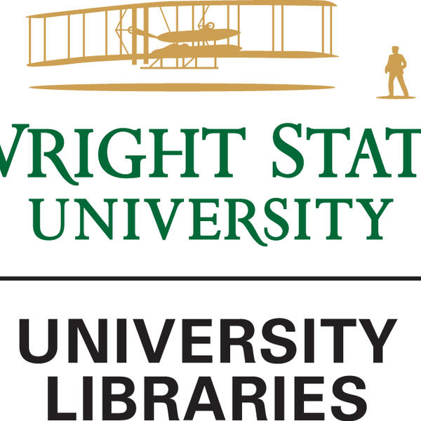 Wright State University Libraries logo depicting the Wright Flyer with the words Wright State University and University Libraries below it.