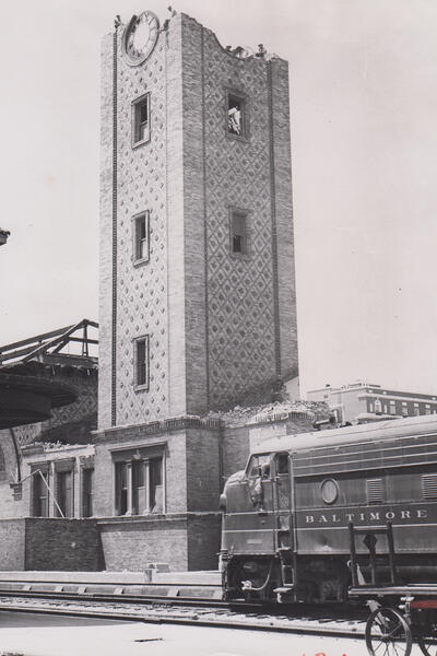 Dayton's Union Station, exterior, demolition (MS-458)