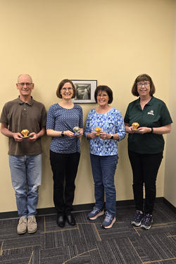 Photo of library staff who received Staff Achievement and Recognition awards in 2024
