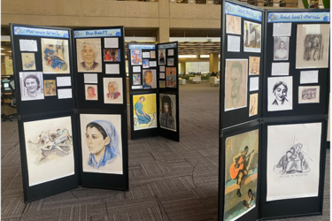 Image of exhibit panels for Holocaust Remembrance month