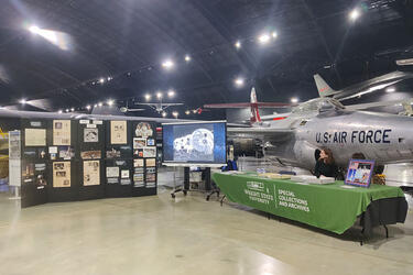 Image of exhibit One Small Step at the After Dark Cosmic Camp event